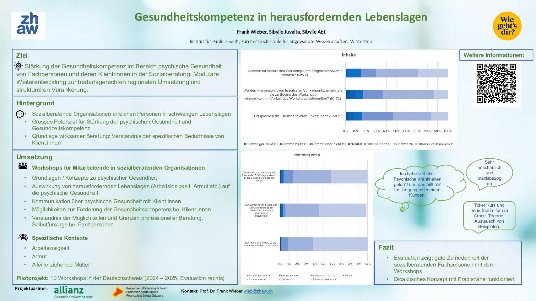 Gesundheitskompetenz in herausfordernden Lebenslagen – ZHAW