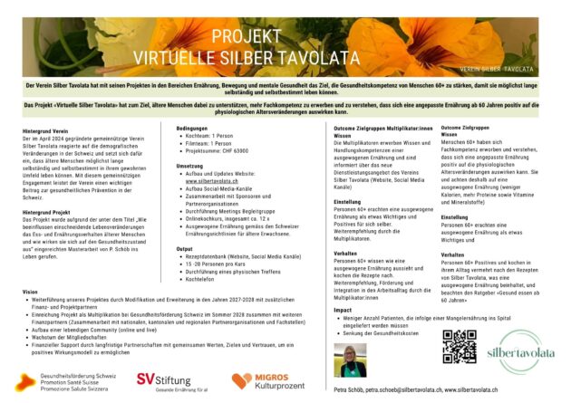 Virtuelle Silber Tavolata – Verein Silber Tavolata